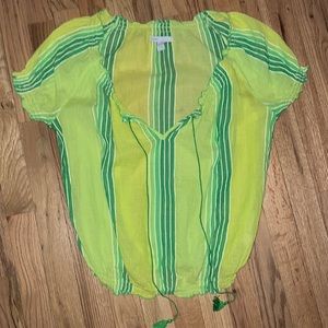 Vintage Old Navy Peasant Style Short Sleeve Top Size M